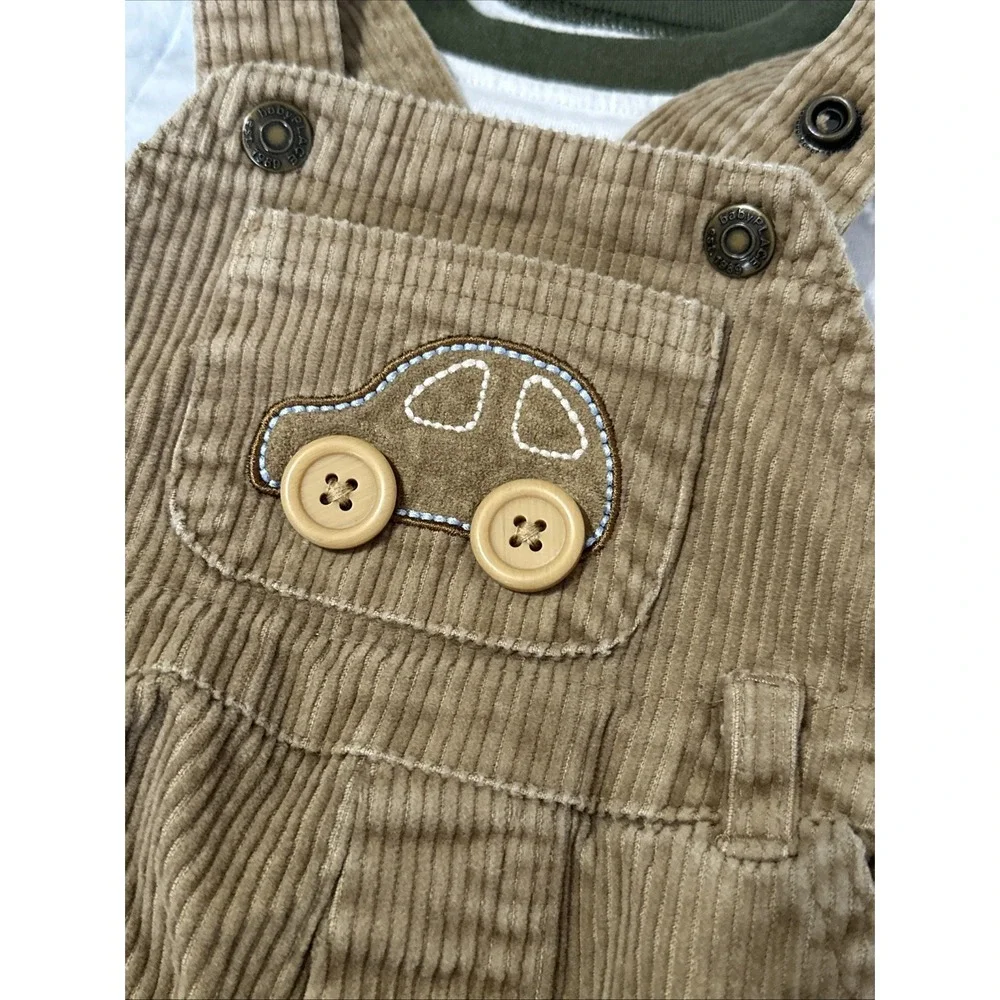 Baby Boy LOT 8 items ! Corduroy Overalls- Flannel -Pants Shirts! Various Sizes!